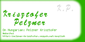 krisztofer pelzner business card